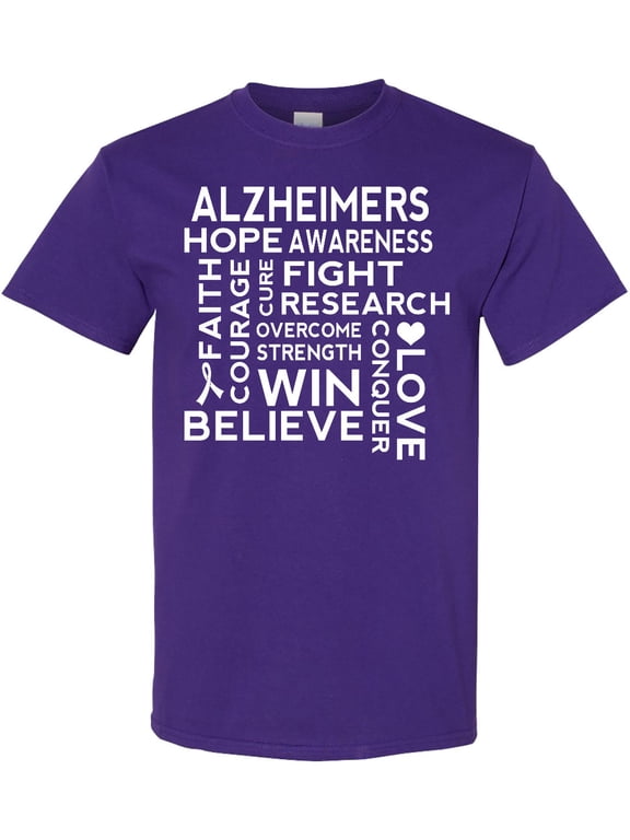 Alzheimers Awareness Support Slogan T-Shirt