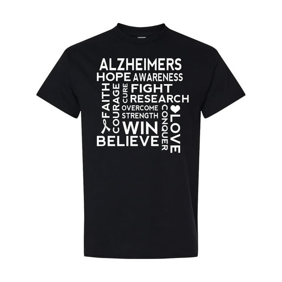Inktastic Alzheimers Awareness Support Slogan T-Shirt