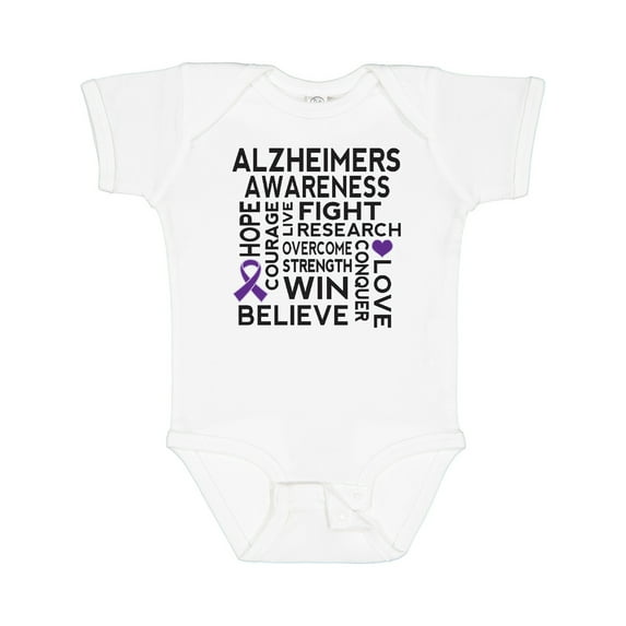 Inktastic Alzheimers Disease Awareness Month Ribbon Boys or Girls Baby Bodysuit