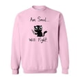thumbnail image 1 of Inktastic Am Smol Will Fight Adult Sweatshirt, 1 of 4