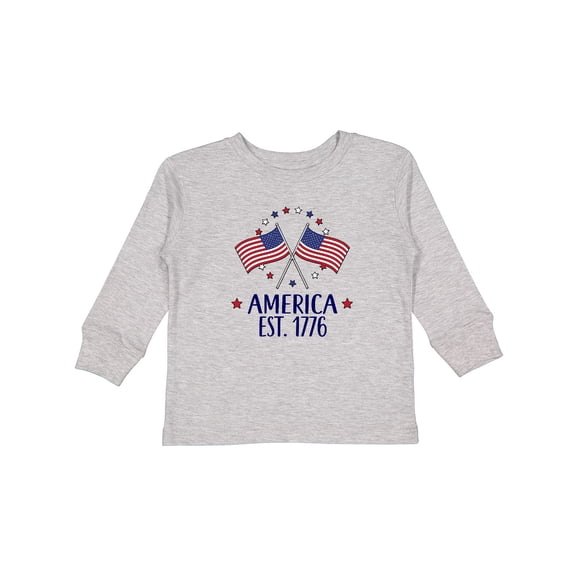 Inktastic America Est 1776 4th of July Boys or Girls Long Sleeve Toddler T-Shirt