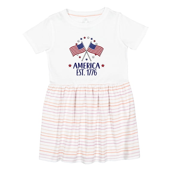 Inktastic America Est 1776 4th of July Girls Toddler Dress
