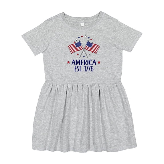Inktastic America Est 1776 4th of July Girls Toddler Dress