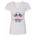 thumbnail image 1 of Inktastic America Est 1776 4th of July Women's V-Neck T-Shirt, 1 of 5