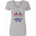 thumbnail image 1 of Inktastic America Est 1776 4th of July Women's V-Neck T-Shirt, 1 of 5