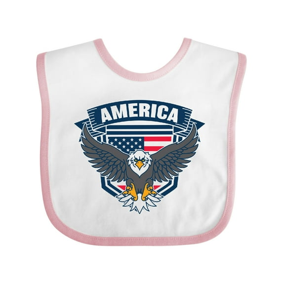 Inktastic America with Eagle Shield and Banner Boys or Girls Baby Bib