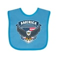 thumbnail image 1 of Inktastic America with Eagle Shield and Banner Boys or Girls Baby Bib, 1 of 4