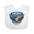 thumbnail image 1 of Inktastic America with Eagle Shield and Banner Boys or Girls Baby Bib, 1 of 4