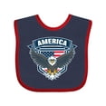thumbnail image 1 of Inktastic America with Eagle Shield and Banner Boys or Girls Baby Bib, 1 of 4