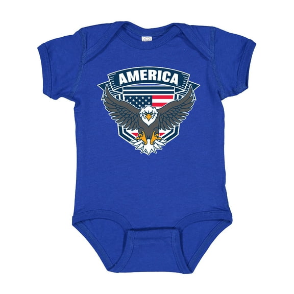 Inktastic America with Eagle Shield and Banner Boys or Girls Baby Bodysuit