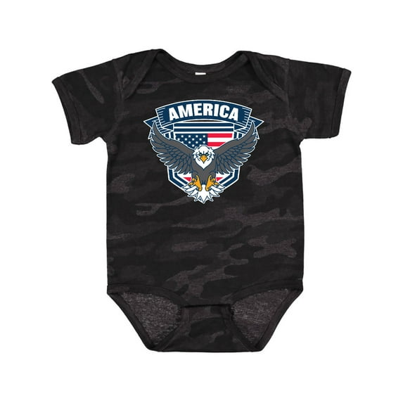 Inktastic America with Eagle Shield and Banner Boys or Girls Baby Bodysuit