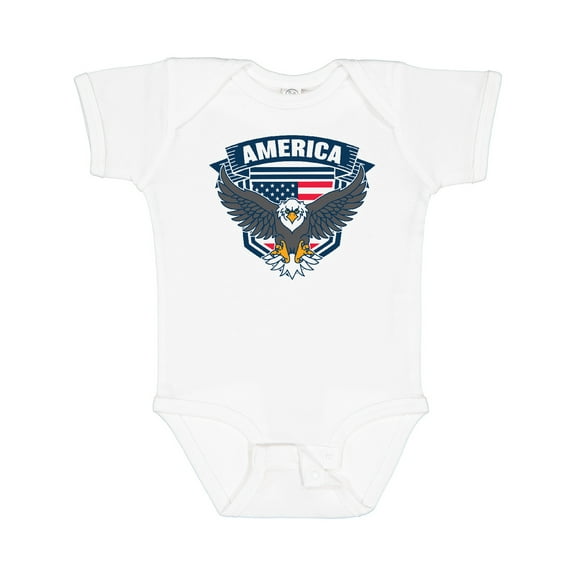 Inktastic America with Eagle Shield and Banner Boys or Girls Baby Bodysuit