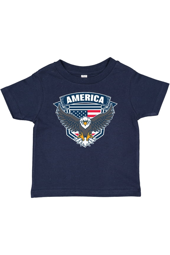 America with Eagle Shield and Banner Boys or Girls Baby T-Shirt