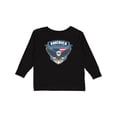 thumbnail image 1 of Inktastic America with Eagle Shield and Banner Boys or Girls Long Sleeve Toddler T-Shirt, 1 of 5