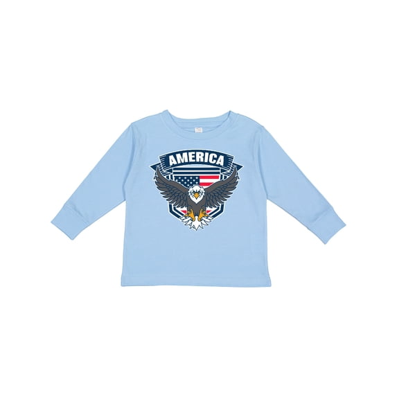 Inktastic America with Eagle Shield and Banner Boys or Girls Long Sleeve Toddler T-Shirt