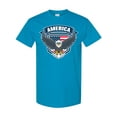 thumbnail image 1 of Inktastic America with Eagle Shield and Banner T-Shirt, 1 of 5