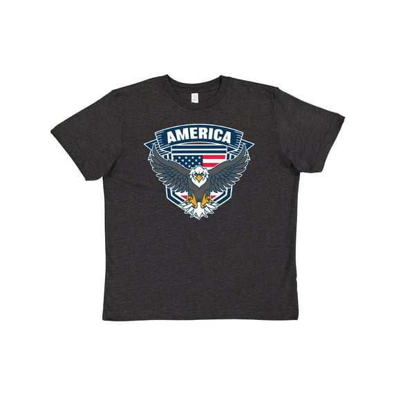 Inktastic America with Eagle Shield and Banner Youth T-Shirt