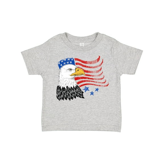 Inktastic American Bald Eagle and Flag Sketch Style Boys or Girls Toddler T-Shirt