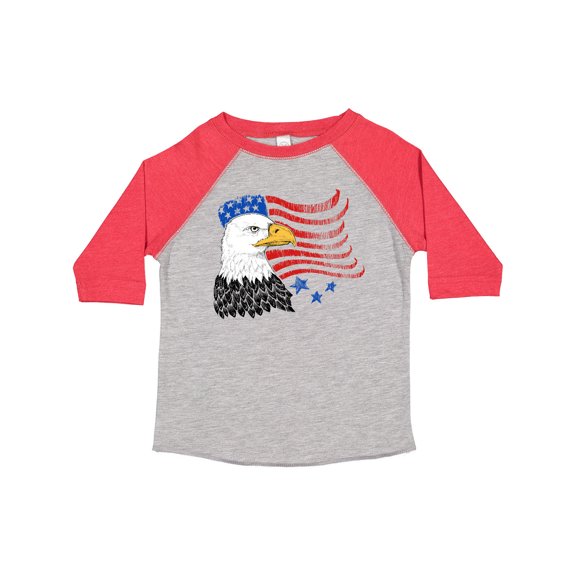 Inktastic American Bald Eagle and Flag Sketch Style Boys or Girls Toddler T-Shirt