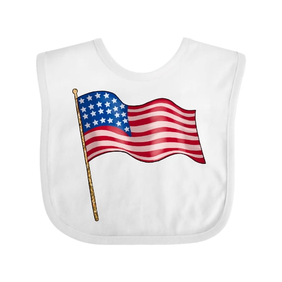 Inktastic American Flag Design Boys or Girls Baby Bib