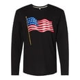thumbnail image 1 of Inktastic American Flag Design Long Sleeve T-Shirt, 1 of 5