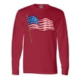 thumbnail image 1 of Inktastic American Flag Design Long Sleeve T-Shirt, 1 of 5