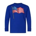 thumbnail image 1 of Inktastic American Flag Design Long Sleeve Youth T-Shirt, 1 of 5