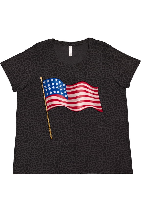American Flag Design Women's Plus Size T-Shirt