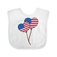 thumbnail image 1 of Inktastic American Flag Heart Balloons Boys or Girls Baby Bib, 1 of 4