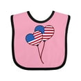 thumbnail image 1 of Inktastic American Flag Heart Balloons Boys or Girls Baby Bib, 1 of 4