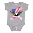 thumbnail image 1 of Inktastic American Flag Made in the USA with Bald Eagle Boys or Girls Baby Bodysuit, 1 of 5