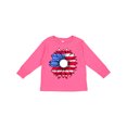 thumbnail image 1 of Inktastic American Flag Sunflower in Red White and Blue Boys or Girls Long Sleeve Toddler T-Shirt, 1 of 5