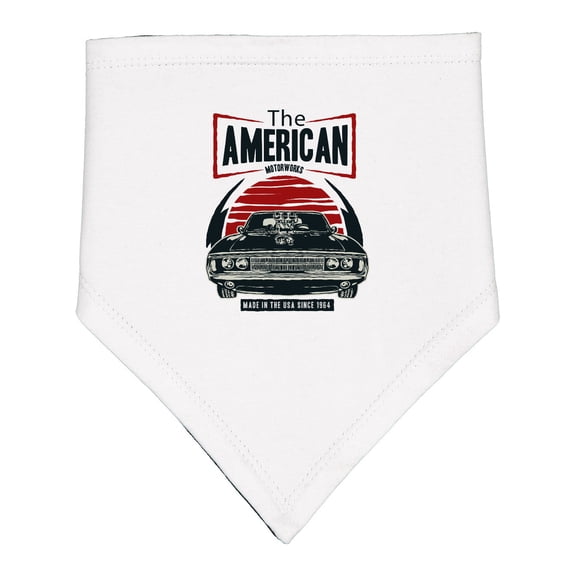 Inktastic American Muscle Car Baby Bandana Bib