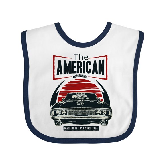 Inktastic American Muscle Car Boys or Girls Baby Bib