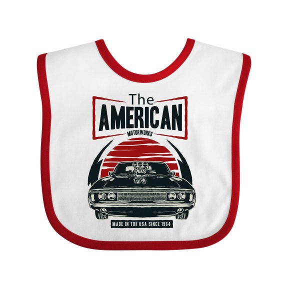 Inktastic American Muscle Car Boys or Girls Baby Bib