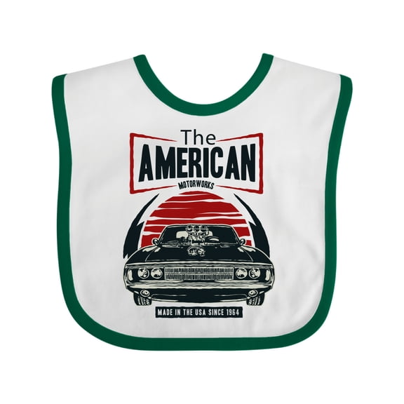 Inktastic American Muscle Car Boys or Girls Baby Bib