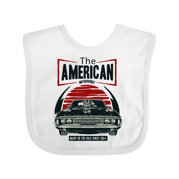 Inktastic American Muscle Car Boys or Girls Baby Bib