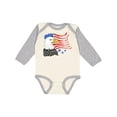 thumbnail image 1 of Inktastic American bald eagle and flag sketch style Boys or Girls Long Sleeve Baby Bodysuit, 1 of 5