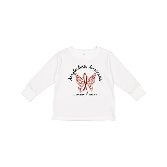 Inktastic Amyloidosis Butterfly 6.1 Boys Long Sleeve Toddler T-Shirt