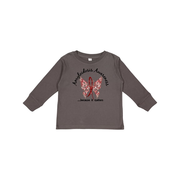 Inktastic Amyloidosis Butterfly 6.1 Boys Long Sleeve Toddler T-Shirt