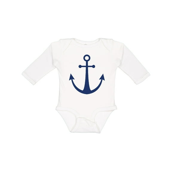 Inktastic Anchor Nautical Boys or Girls Long Sleeve Baby Bodysuit