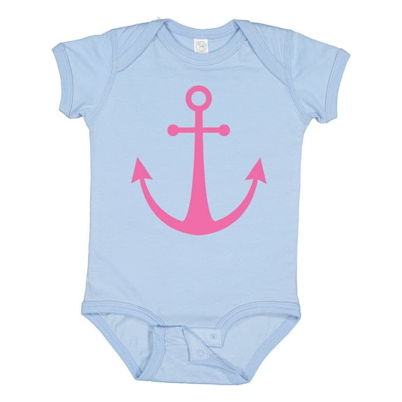 Inktastic Anchor Nautical Pink Girls Baby Bodysuit
