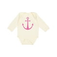 thumbnail image 1 of Inktastic Anchor Nautical Pink Girls Long Sleeve Baby Bodysuit, 1 of 5