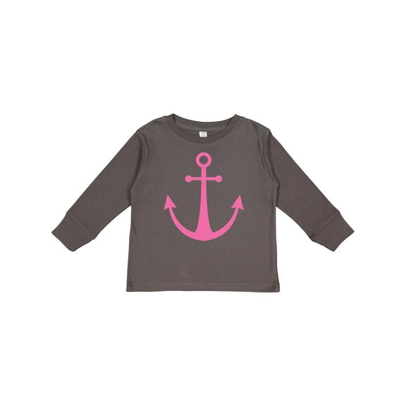 Inktastic Anchor Nautical Pink Girls Long Sleeve Toddler T-Shirt