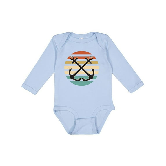 Inktastic Anchor Nautical Sailing Gift Boys or Girls Long Sleeve Baby Bodysuit