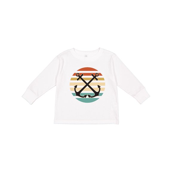 Inktastic Anchor Nautical Sailing Gift Boys or Girls Long Sleeve Toddler T-Shirt