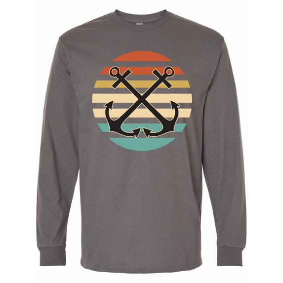 Inktastic Anchor Nautical Sailing Sunset Long Sleeve T-Shirt