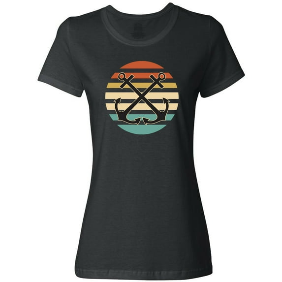 Inktastic Anchor Nautical Sailing Sunset Women's T-Shirt