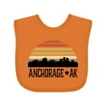 thumbnail image 1 of Inktastic Anchorage Alaska Skyline Boys or Girls Baby Bib, 1 of 4