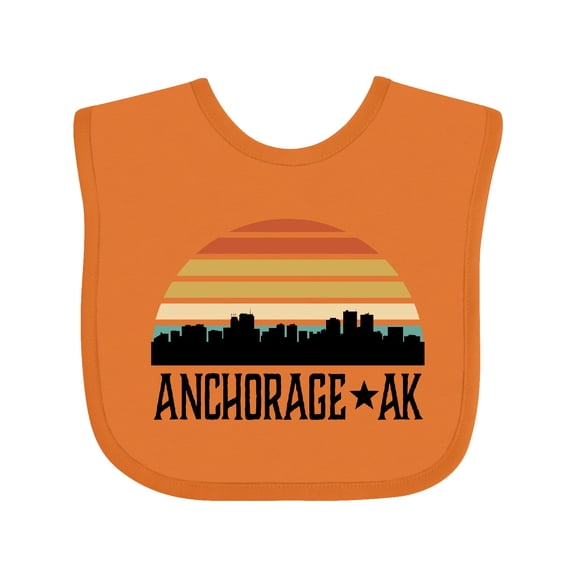 Inktastic Anchorage Alaska Skyline Boys or Girls Baby Bib